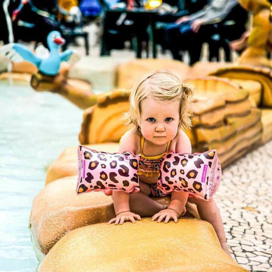 Swim Essentials Pink Leopard Μπρατσάκια Κολύμβησης από Βινύλιο 0-2 ετών Ροζ