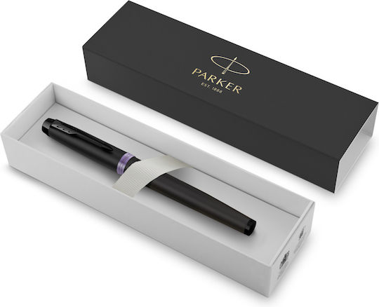 Parker Black Purple Vibrant Ring Set Writing Pen Medium Purple made of Brass