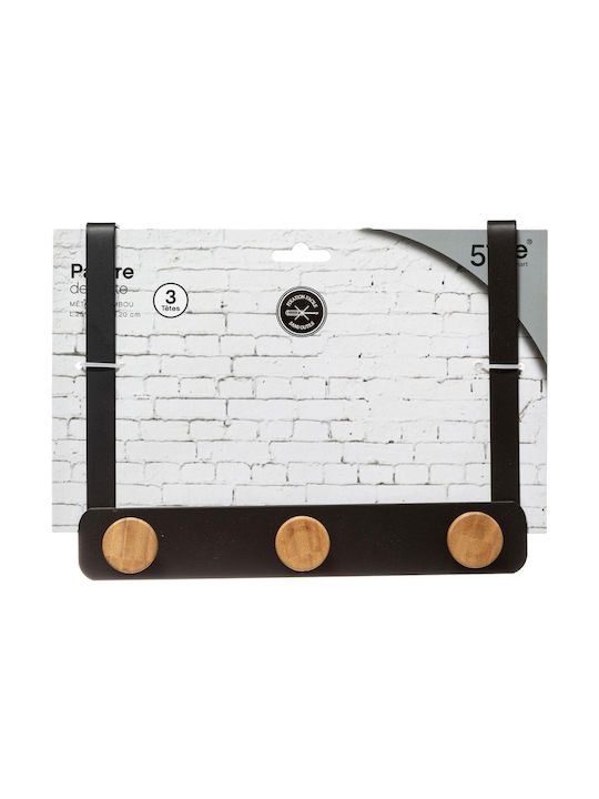 5Five Door Hook 3 Slots Metallic 25x8.2x20cm