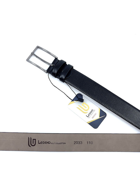 Men's Belt from Artificial Leather Black