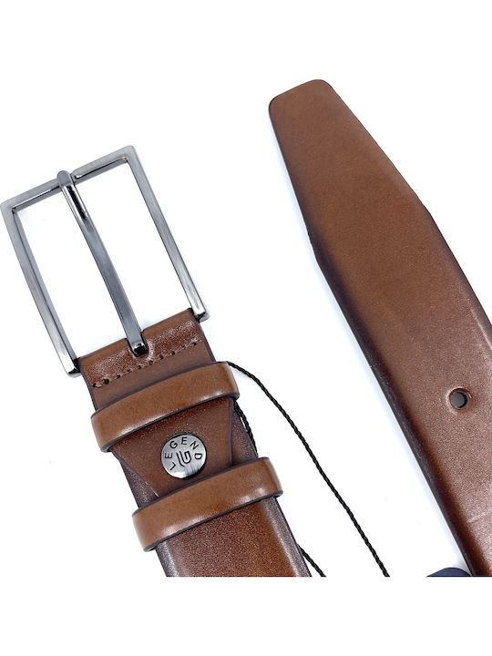 Men's Belt from Artificial Leather Tabac Brown