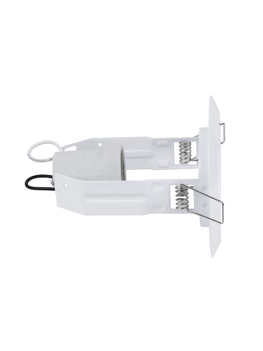 GloboStar Acida Rund Metallisch Einbau Spot mit Fassung E27 Weiß 11x11cm. 1Stück
