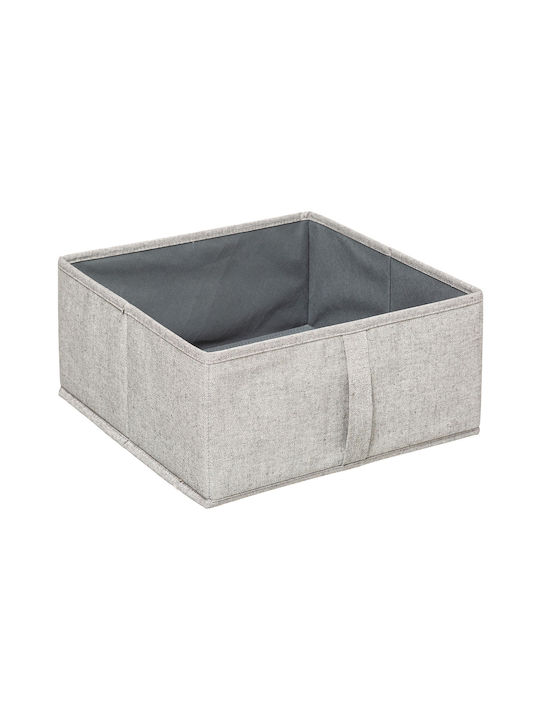 Fabric Storage box with Cap Gray 31x31x15cm 1pcs