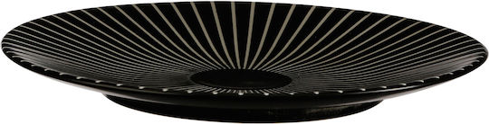 Black Sun Ceramic Desert Serving Plate