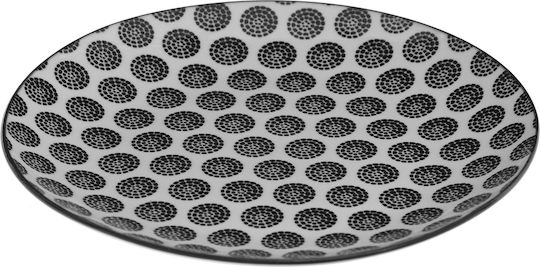 Bohemia Rond Plate Desert made of Porcelain Black with Diameter 19cm