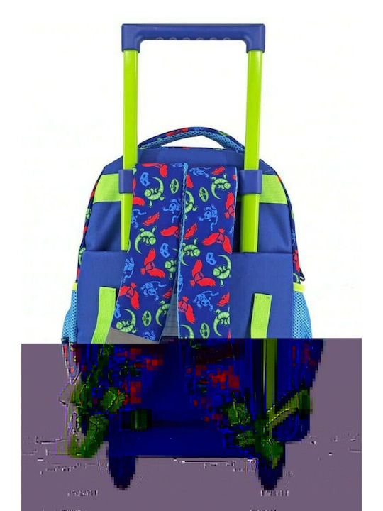 Must Team Calling All Heroes School Bag Trolley Elementary, Elementary Multicolour with Water Bottle Holder 30Liters