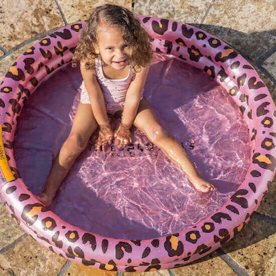 Swim Essentials Children's Pool Inflatable Children's Inflatable Swimming Pool Pink Leopard 100cm