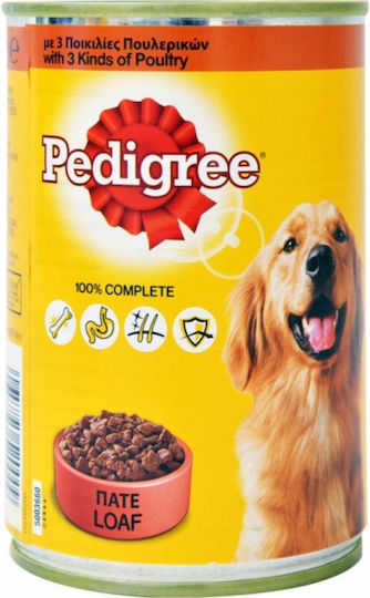 Pedigree Pate Hrană Umedă pentru Câini în Conservă cu Păsări de curte 400gr