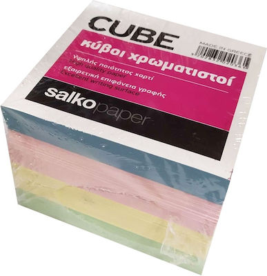 Salko Paper Notes Pad Cube 600 Sheets Multicolour 9x9cm