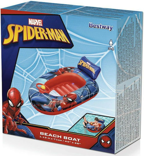 Bestway Spiderman Детска Надуваема Лодка Син 112x71бр