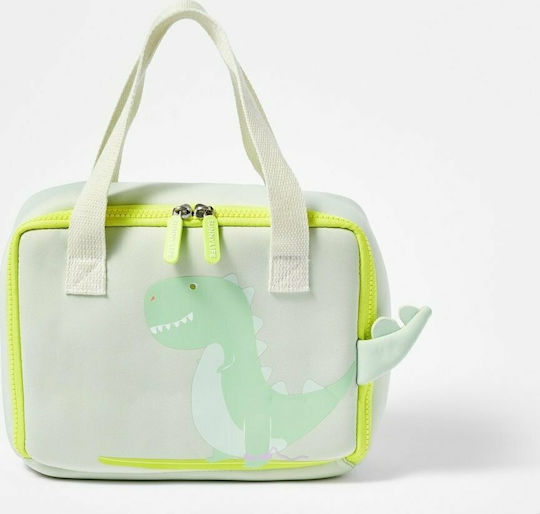 Sunnylife Surfing Dino School Hand Lunch Bag Green Dinosaurs 18 x 10 x 25cm