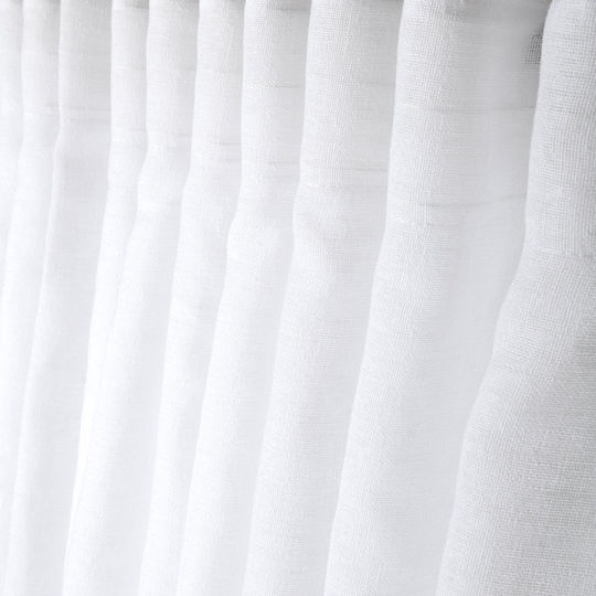Curtain with Tab Top S-F Madrid White 290x280cm