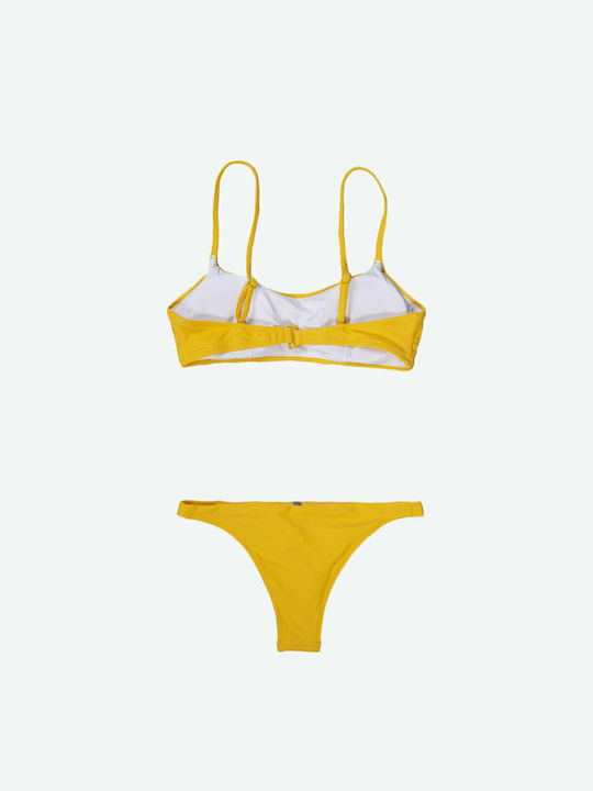 Set Bikini Μπουστάκι με Αφαιρούμενη Ενίσχυση & Brazil Κίτρινο