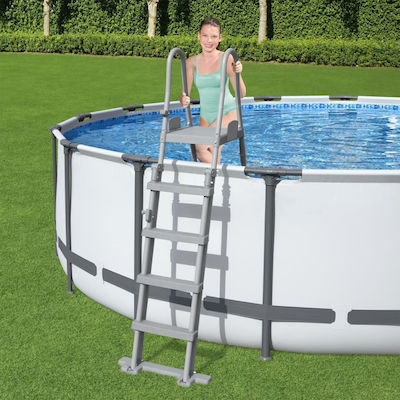 Bestway Scară pentru piscină Flowclear cu 4 trepte din plastic cu înălțimea de 132cm