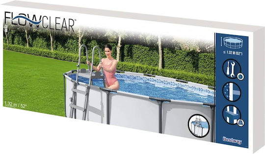 Bestway Pool Ladder from Plastic with Height 132cm Gray