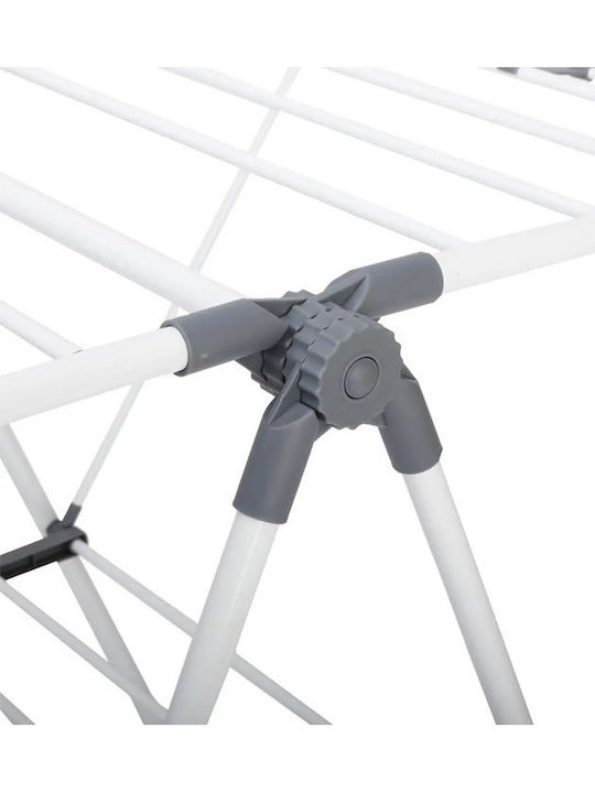 5Five Lut Stainless Steel Folding Floor Clothes Drying Rack with Hanging Length 15m