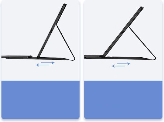 Smartcase Flip Cover Δερματίνης με Πληκτρολόγιο Μαύρο (Galaxy Tab S8 Ultra)
