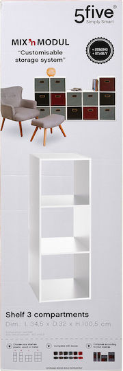 Βιβλιοθήκη Mix Λευκή 34.5x32x100.5εκ.