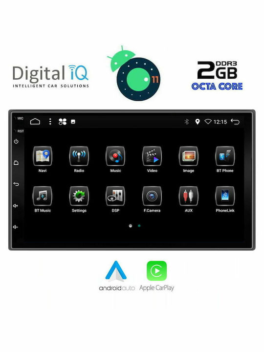 Digital IQ Car Audio System 2DIN (Bluetooth/USB/AUX/WiFi/GPS) with Touch Screen 7"