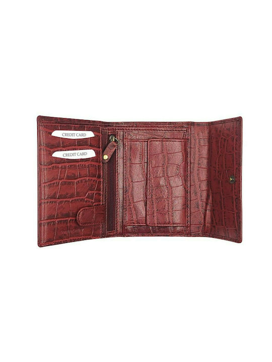 Luxus Small Leather Women's Wallet Burgundy