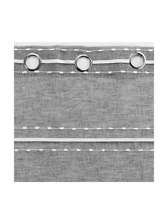 Spitishop Vorhänge mit Grommet L-C Aloria Graue 140x240cm