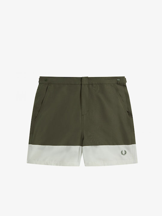 Men's Swimwear Shorts Military Green Striped