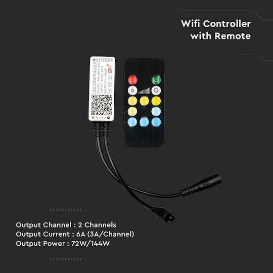 V-TAC Ασύρματο Controller για Ρυθμιζόμενο Λευκό Wi-Fi με Τηλεχειριστήριο Χειρός 2902