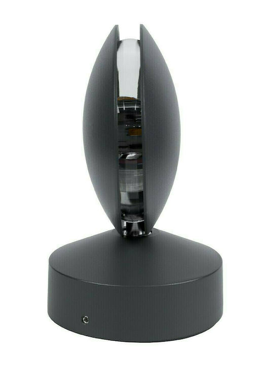 GloboStar Zeroda Wall-Mounted Outdoor Spot Light LED IP65 9W with Warm White Light Double Beam 11x10x16εκ.