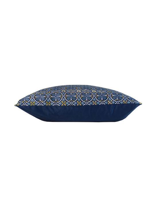 Dekorativer Kissenbezug L-C Joan aus Samt Blau 60x60cm