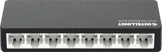 Intellinet IES-08FP Unmanaged L2 Switch με 8 Θύρες Gigabit (1Gbps) Ethernet