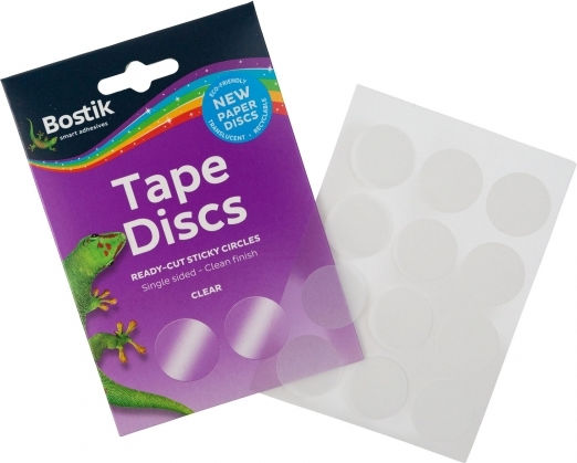 Bostik Κόλλα Αυτοκόλλητο Tape Disks Clear 120pads για Χαρτί
