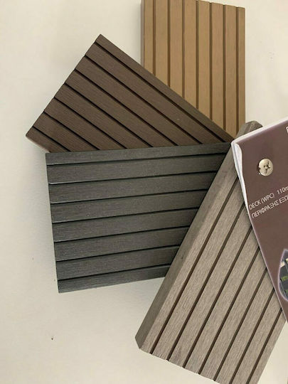 Newplan Deck Περίφραξης Κήπου Καφέ από WPC 360x11x2εκ. Καφέ