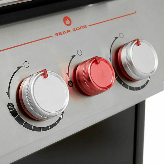 Weber Genesis E-435 Gasgrill Gusseisen Rost 86cmx48cmcm mit 4 cm 14.1kW und Seitenbrenner