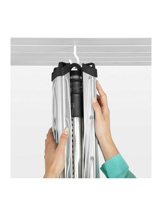 Brabantia Lift-O-Matic Rotary Dryer Metallic Folding Floor Clothes Drying Rack with Hanging Length 50m