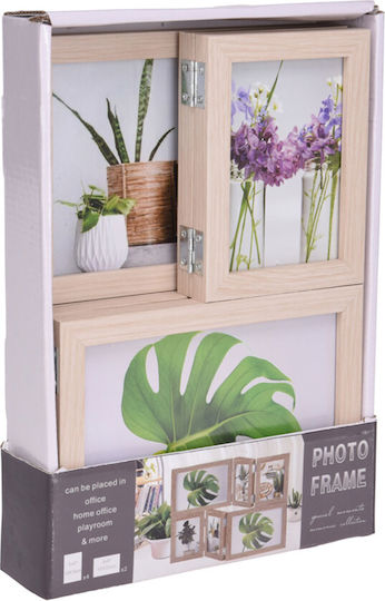 Multi Bilderrahmen mit 6 Positionen und Beige Kunststoff Rahmen Multi Bilderrahmen mit 6 Positionen und Beige Kunststoff Rahmen