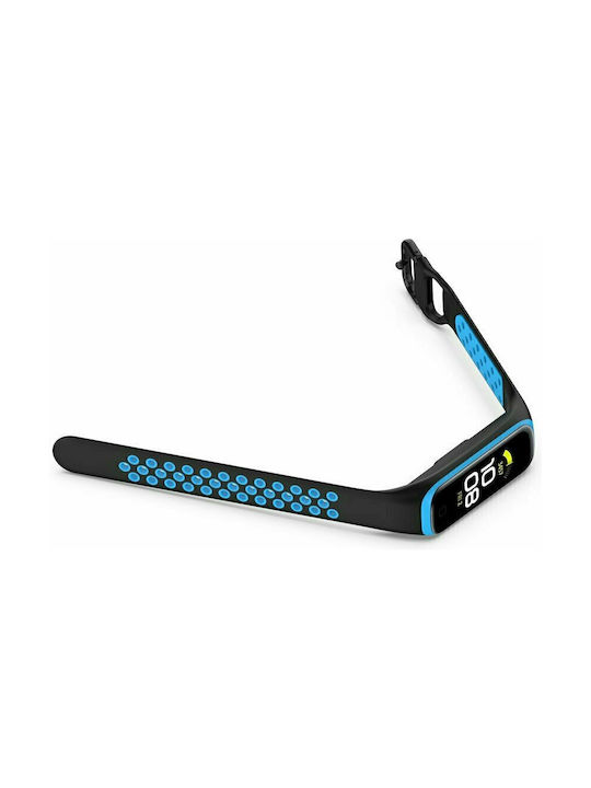 Tech-Protect Smoothband Λουράκι Σιλικόνης με Pin Μαύρο / Μπλε (Galaxy Fit 2)