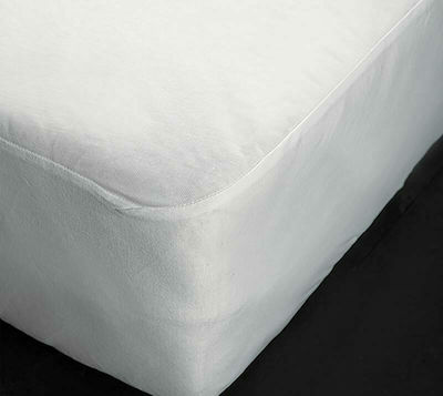 Vesta Home Super-Double Waterproof Jersey Mattress Cover Fitted Δόμνα White 160x200cm