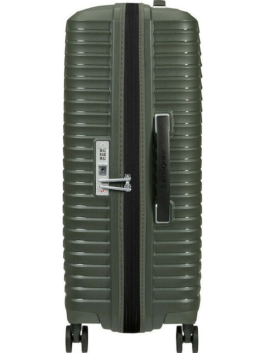Samsonite Upscape Mittlerer Hartschalen-Reisekoffer Grün mit 4 Rädern Höhe 68cm