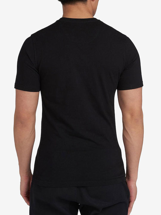 Barbour T-shirt Bărbătesc cu Mânecă Scurtă Negru