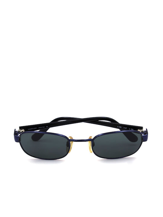 Babylon Sunglasses with Blue Metal Frame and Gray Lens B184 C164