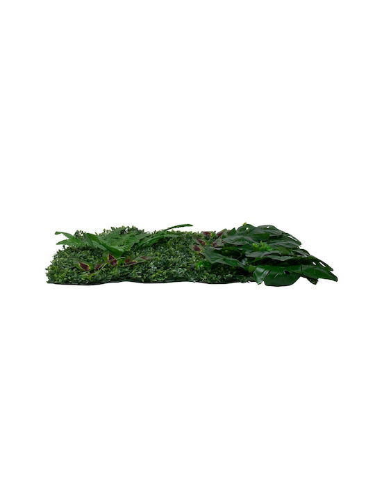 GloboStar Artificial Foliage Panel Pixari - Fern - Monstera - Amarantos 60x40cm