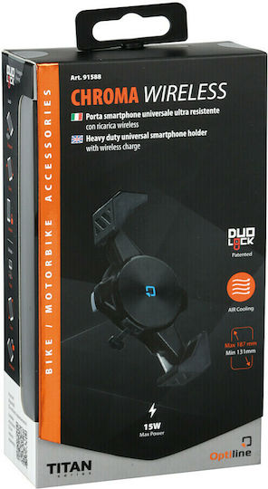 Lampa Titan Optiline Motorcycle Cellphone Mount with Adjustable Arm 5.3-7 Inches for Steering Wheel