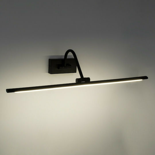 GloboStar Mira Modern Leuchte Badezimmer mit Integrierter LED und Neutralweißes Licht Schwarz 60x13cm
