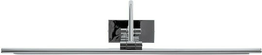 GloboStar Mira Modern Leuchte Badezimmer mit Integrierter LED und Neutralweißes Licht Silber 60x13cm