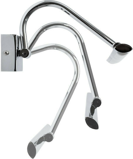 GloboStar Mira Modern Leuchte Badezimmer mit Integrierter LED und Neutralweißes Licht Silber 60x13cm