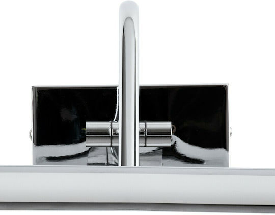 GloboStar Mira Modern Leuchte Badezimmer mit Integrierter LED und Neutralweißes Licht Silber 60x13cm
