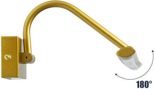 GloboStar Mira Modern Leuchte Badezimmer mit Integrierter LED und Neutralweißes Licht Gold 60x13cm