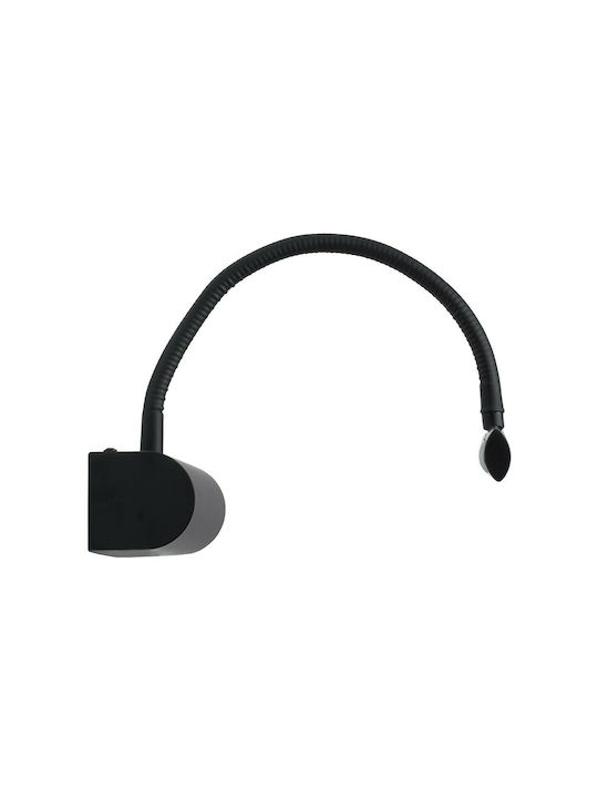 GloboStar Trois Modern Lamp Bathroom with Integrated LED and Natural White Light Black 60x18cm