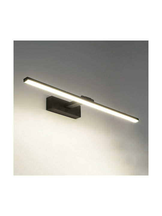 GloboStar Ellis Modern Lamp Bathroom with Integrated LED and Natural White Light Black 60x6cm
