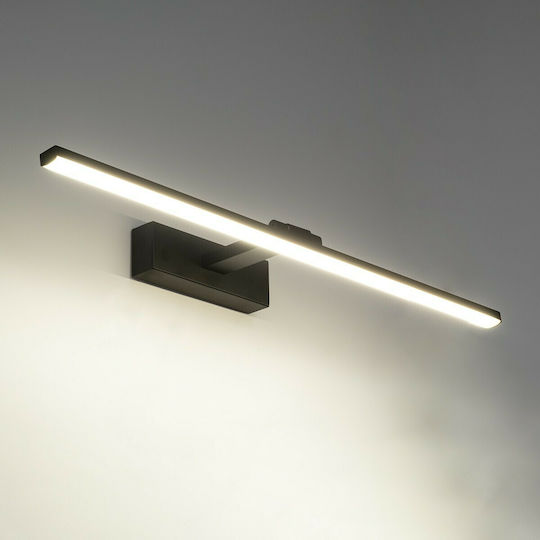 GloboStar Ellis Modern Lamp Bathroom with Integrated LED and Natural White Light Black 60x6cm